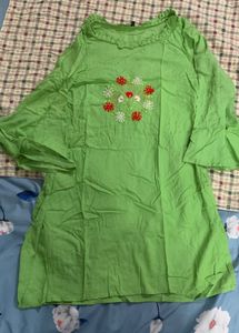 Green Embroidered Tunic