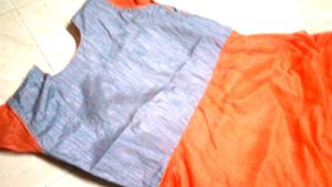 Orange Embellished Anarkali Dress