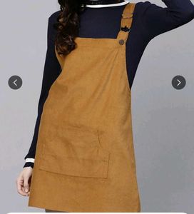 Mustard Corduroy Overall Dress