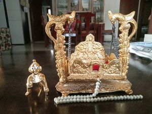Beautiful Bal Krishna Idol And Jula