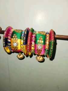 Colorful Silk Thread Bangles
