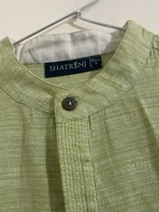 Men Green Ethnic Kurta