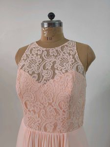 Blush Lace Chiffon Gown