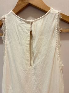 MANGO Beautiful Lace Trim Top