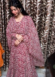 Full Flayed Gown 3 Pice Set