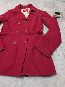 Mossimo Burgundy Trench Coat