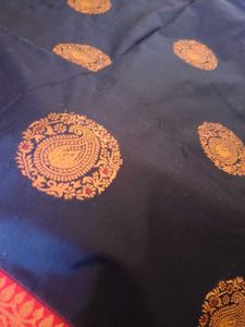 Black Pure Silk Saree