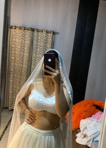 White Fairy Backless Lehanga🎀💝🦋