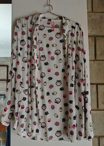 Owl Print Shirt (Size 3XL)