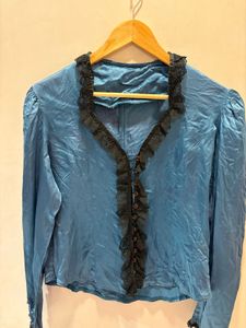 Beautiful Lace Trim Blouse