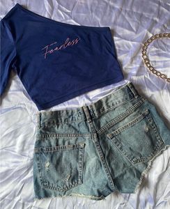 Polka Dot Denim Shorts!