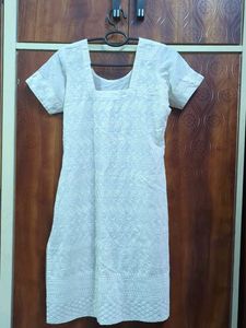 white Chikankari kurta