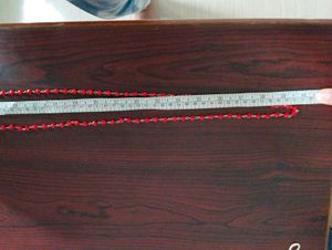 Red Rondelle Glass Beads Chain
