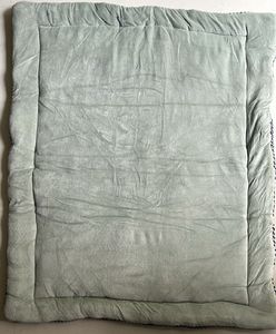 Velvet Knitted Pet Blanket - Blue &amp; Sea Green