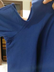 ONLY Blue Cold Shoulder Top