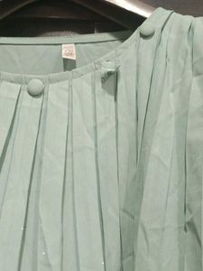 Mint Green Pleated Top