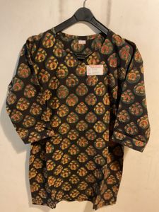Vintage Print Tunic Top