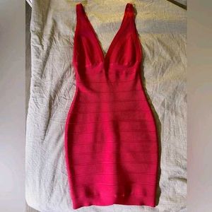 Hot Pink Bandage Dress