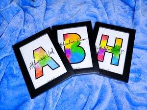 Alphabet Name Digital Art Frame (5x7in)