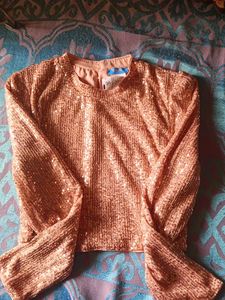 Blouse Partywear, Tshirt Heavy, Nude Color,