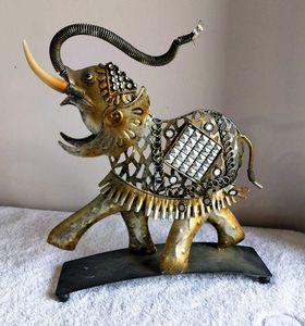 Vintage Metal Elephant Figurine