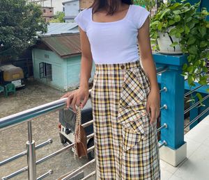 Plaid Ruffle Skirt