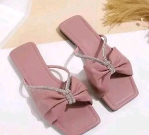 Pink Bow Flats Sandals