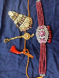 Jhumar, Tika And Choker Set
