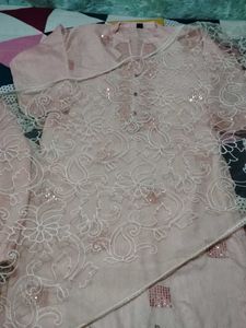 Pink Embroidered Kurta Set