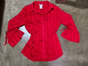 Beautiful Partywear Red Shirt