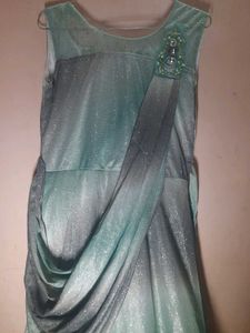 Sparkly Aqua Evening Gown