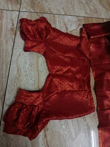 Stitched Blouse With Banarasi Saree