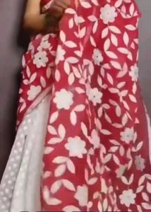 Bengal Handloom Applic Work Jamdani Saree