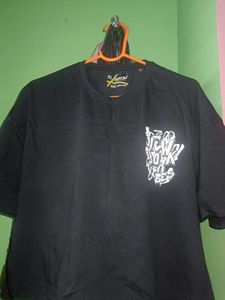 Black oversized Crop T-Shirt