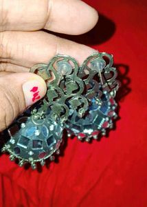 Mirror Work Jhumkas!!