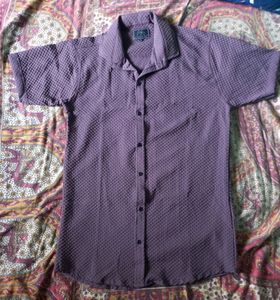 FAB : Men Self Design Casual Shirt (purple )
