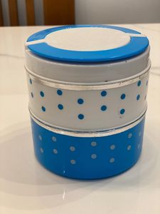 Blue &amp; White Stackable Lunch Box
