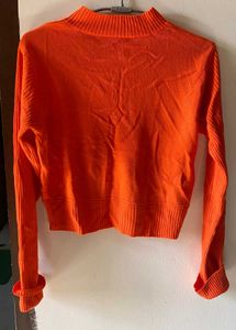 Vibrant Orange Long Sleeve Top