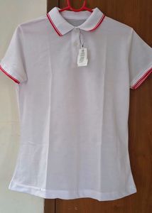 Stylish White Polo Shirt