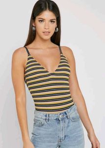 Topshop Sleeveless Bodysuit In Metallic Strap