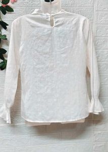 SizeS/M 🎁Buy 2 Get 1 Free 🎁White Lace Trimmed Bl