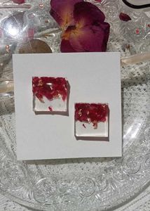 Flower Petal Resin Earrings