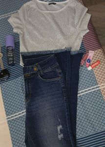 Wide Leg Denim Jeans