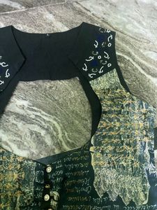 Stylish Embellished Blouse With Freebies