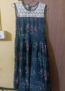 Grey Multicolour Flare Frock