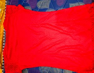 Red Lace Detail Tunic Top❤️❤️❤️❤️