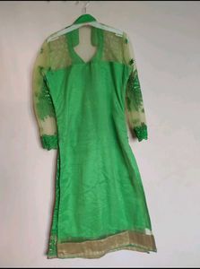 Green Embroidered Ethnic Tunic