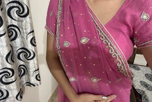 Pink Party Wear Saree