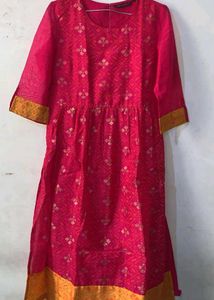 Pink Printed Kurta