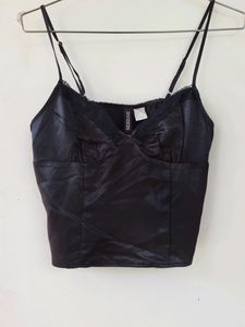 H&amp;M Lace Satin Top